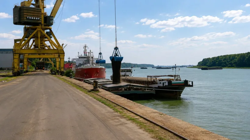 Mii de tone de mărfuri operate în porturile maritime Galați și Brăila