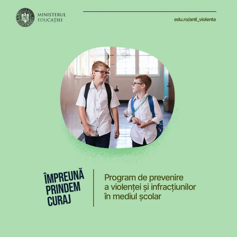 (Doar) 250 de școli finanțate pentru proiecte de prevenire a violenței în mediul școlar