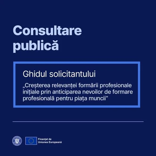 MIPE  a lansat în consultare publică ghidul pentru proiectele care sprijină dezvoltarea societății bazate pe cunoaștere