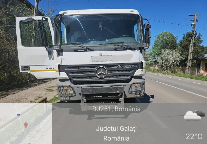 Amendă de 5.000 de lei de la Garda de Mediu, pentru un transport necorespunzător de material de construcții