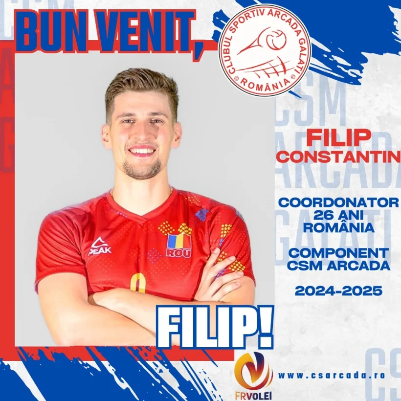 Internaţionalul Filip Constantin a semnat cu vicecampioana României, CSM Arcada Galaţi