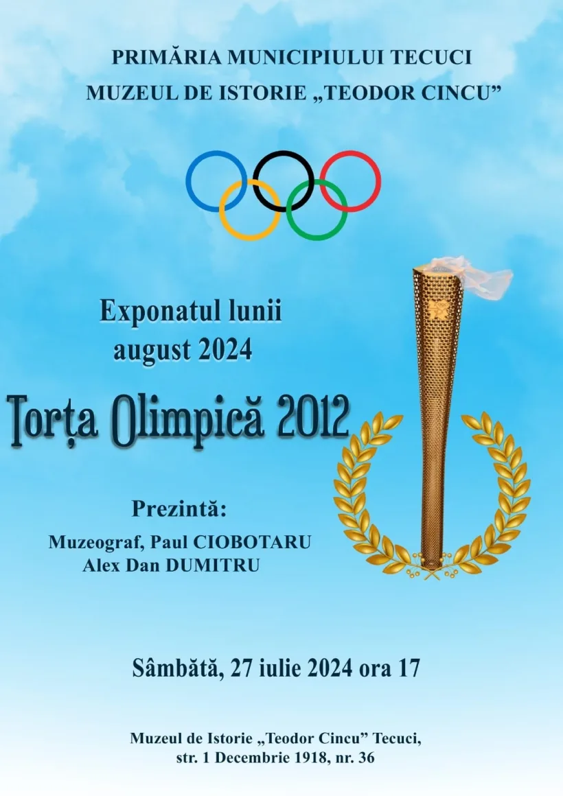 „Torța olimpică”, la Muzeul de Istorie „Teodor Cincu” din Tecuci