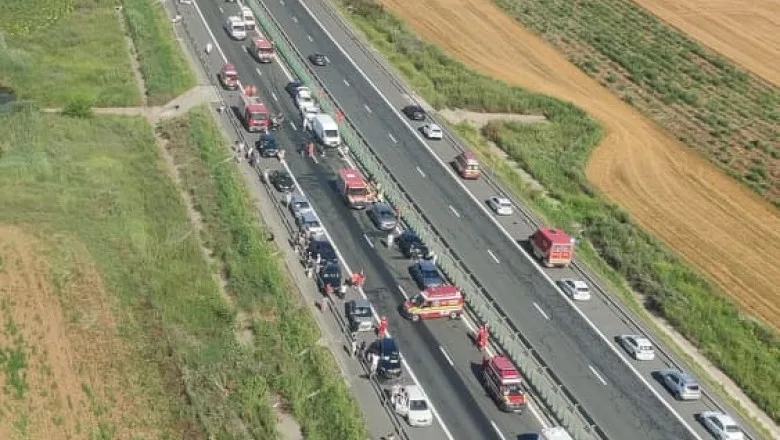 Carambol pe Autostrada București-Constanța