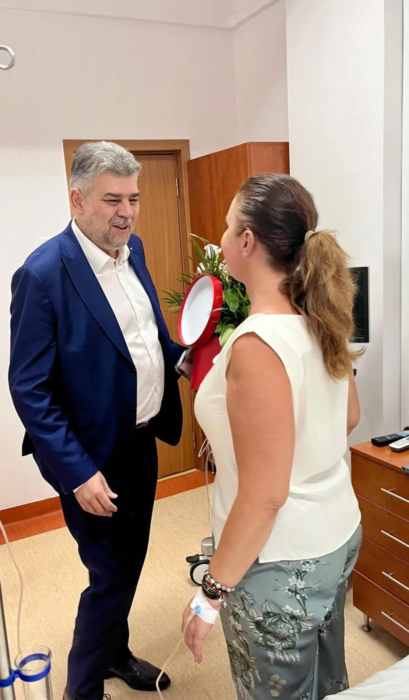 Premierul Ciolacu a vizitat-o la spital pe ministrul Familiei, Natalia Intotero