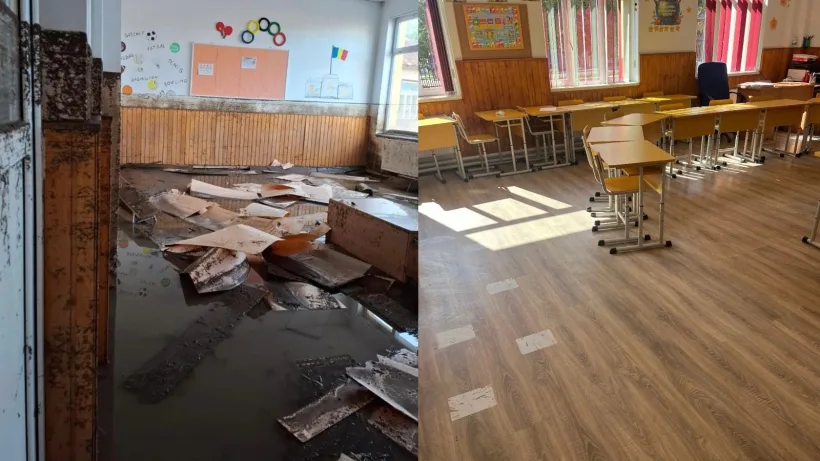 De luni, elevii din comunele gălățene inundate se întorc la școală