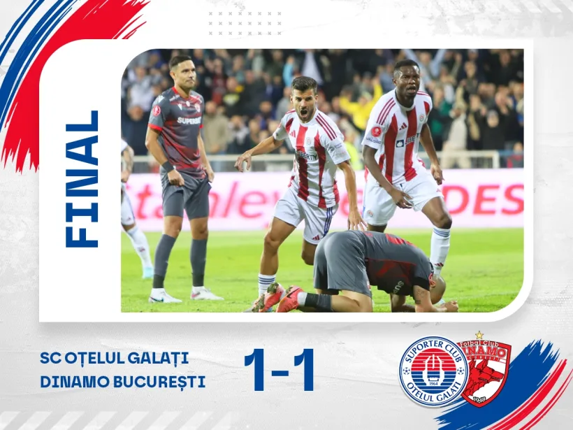 Oțelul și Dinamo s-au anulat reciproc
