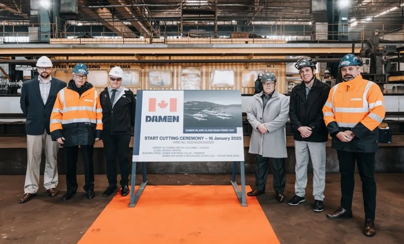 Damen Galați începe construirea unui nou feribot complet electric pentru canadienii de la BC Ferries