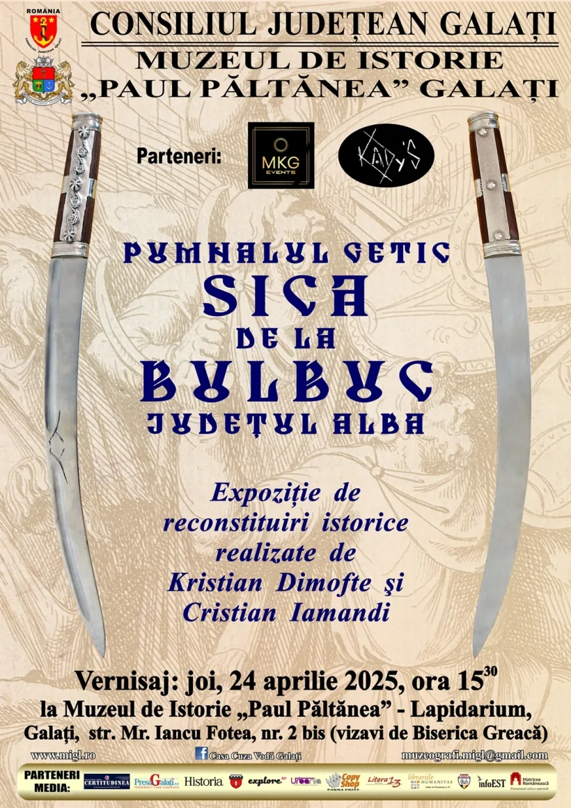 Pumnalul getic „Sica de la Bulbuc”, expus la Muzeul de Istorie „Paul Păltănea” Galați
