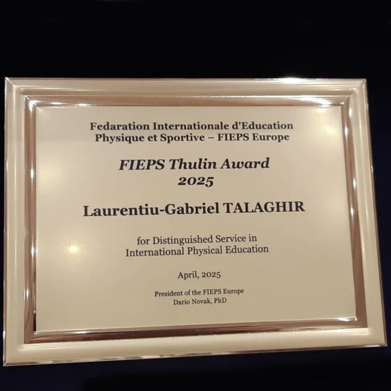 Premiul Thulin, conferit unui professor de la Facultatea de Educație Fizică și Sport din Galați