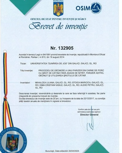Produs alimentar inovator Made in FSIA Galați
