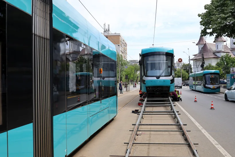 10 tramvaie noi la Galați. Orașul are acum o flotă întreagă de mijloace de transport moderne