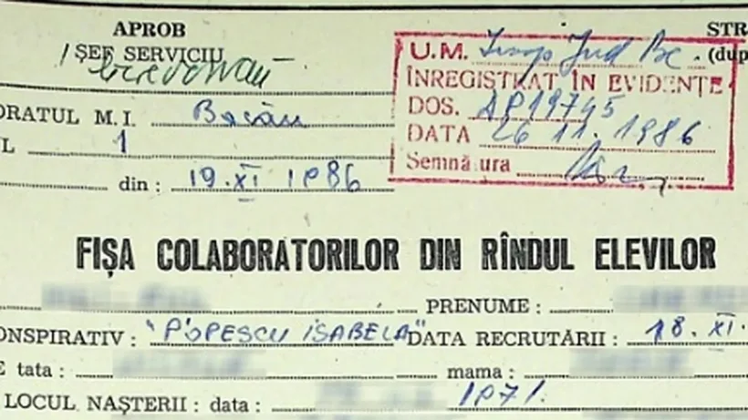 Circa 400 de elevi gălățeni, racolați de fosta Securitate pentru colaborare
