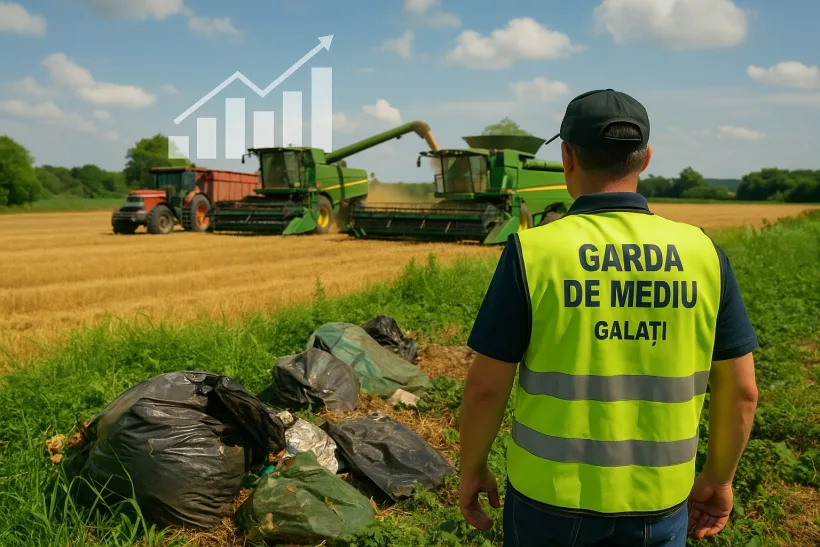 Operator agricol din Galați, amendat cu 20.000 de lei de Garda de Mediu