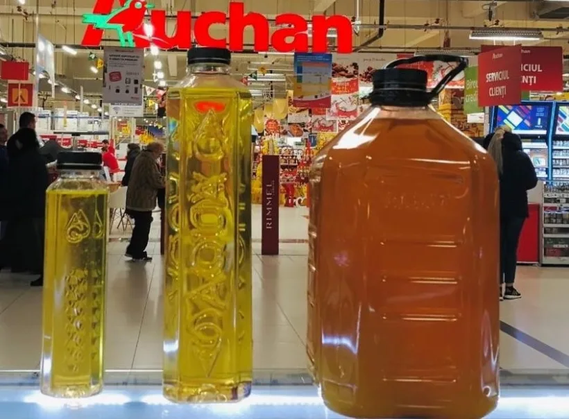 Gălățenii au colectat la Auchan aproape 100.000 de litri de ulei alimentar uzat