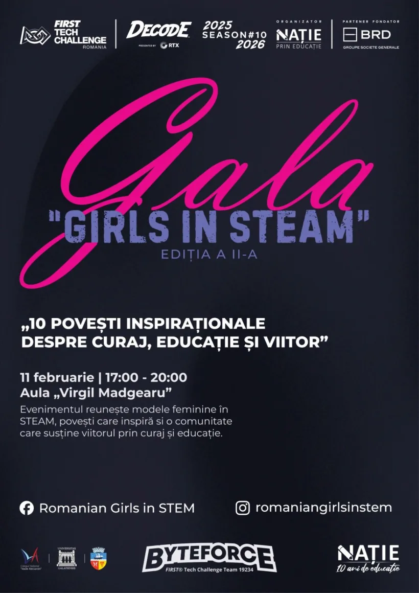 Gala „Girls in STEAM”, ediția a II-a, la Galați