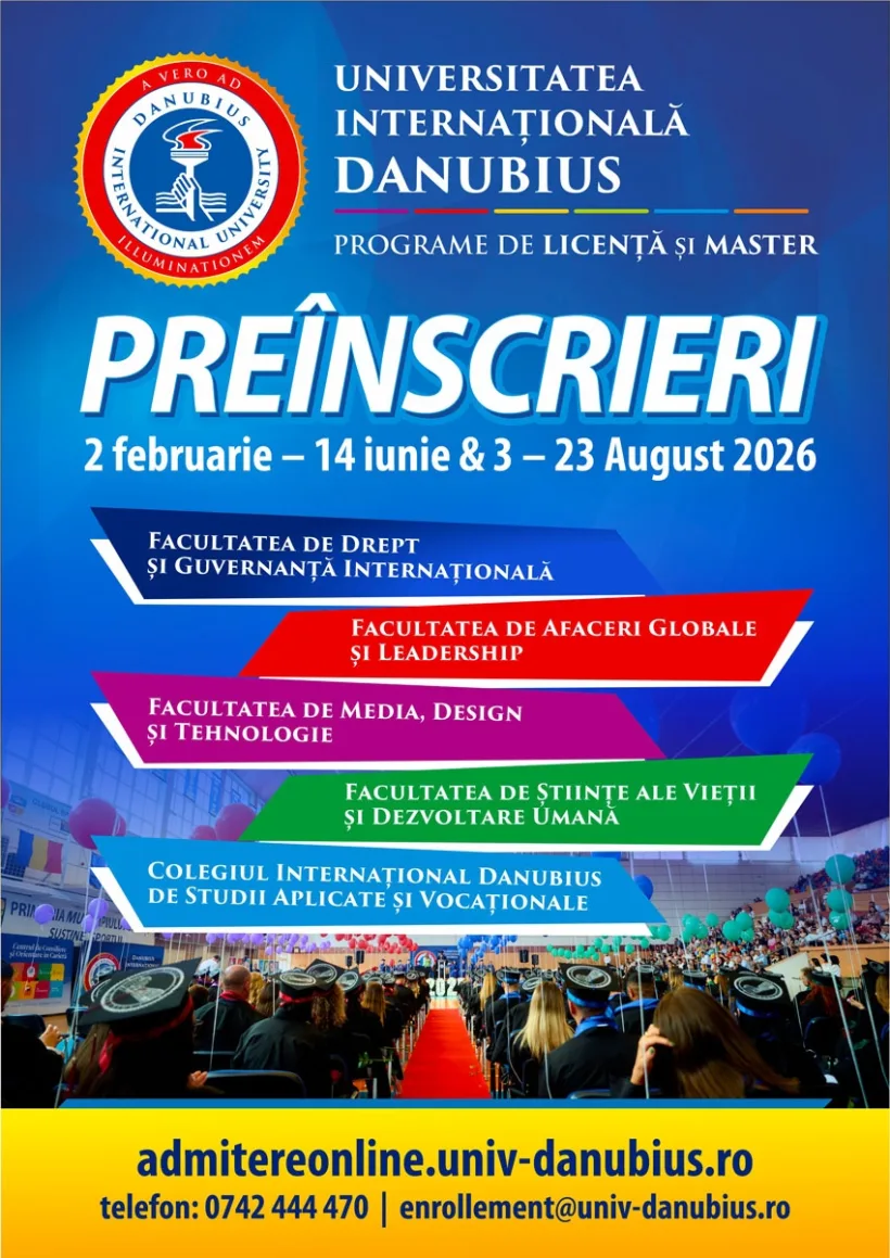 Universitatea Internațională Danubius, preadmitere pentru 2026–2027