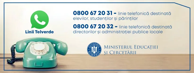 Linie Telverde pentru elevii și părinții care vor să obțină informații despre desfășurarea noului an școlar