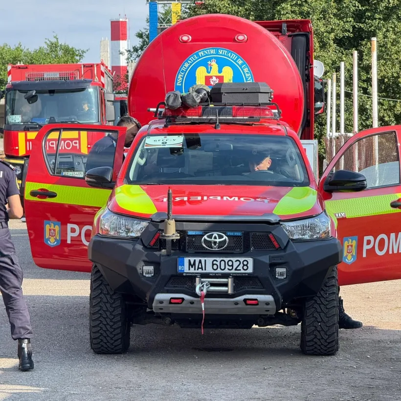 ISU Galați, alunecare de teren simulată în localitatea Izvoarele