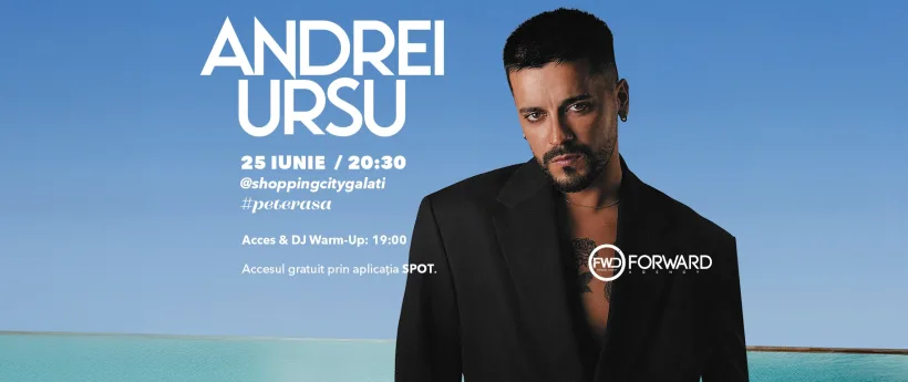 Andrei Ursu, în concert pe terasa Shopping City Galați