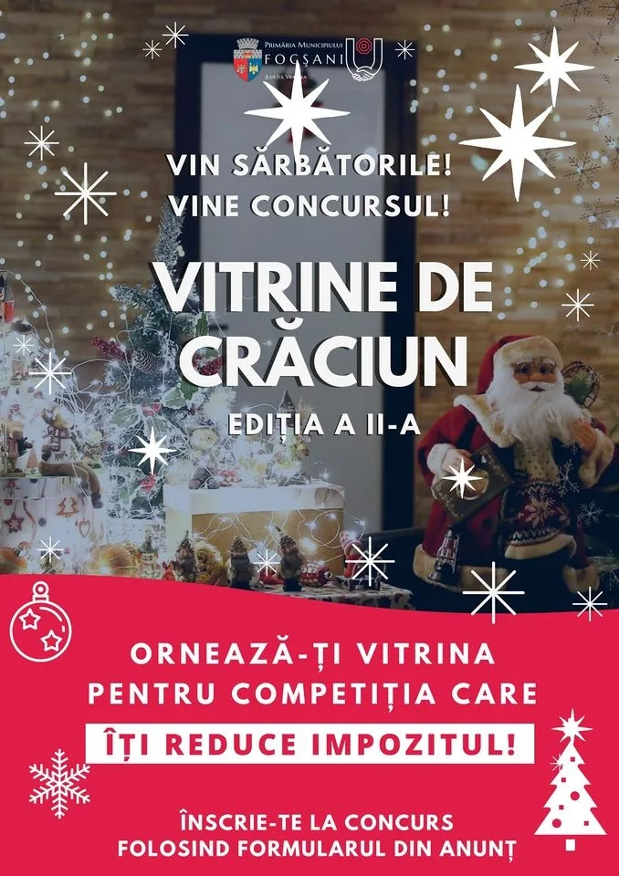 O primărie din țară oferă reduceri de impozite magazinelor care își împodobesc vitrinele de Crăciun