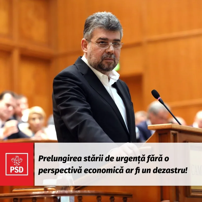 Ciolacu: "Prelungirea stării de urgență fără o perspectivă economică ar fi un dezastru!"