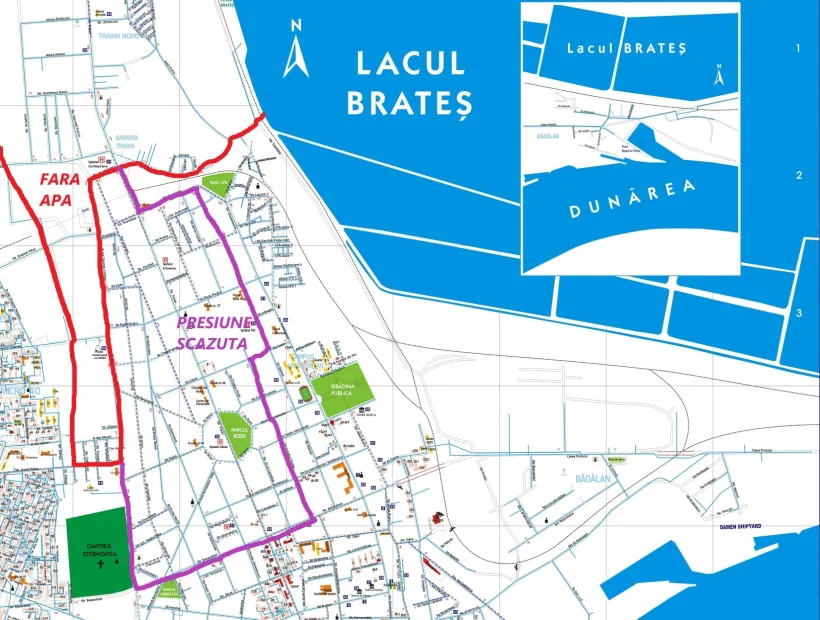 Miercuri, 16 martie, se oprește apa aproape 24 de ore într-o zonă importantă a Galațiului