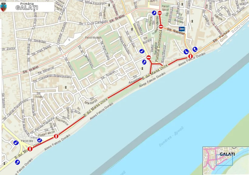 Trafic deviat în Galați, pe durata manifestărilor prilejuite de Ziua Marinei