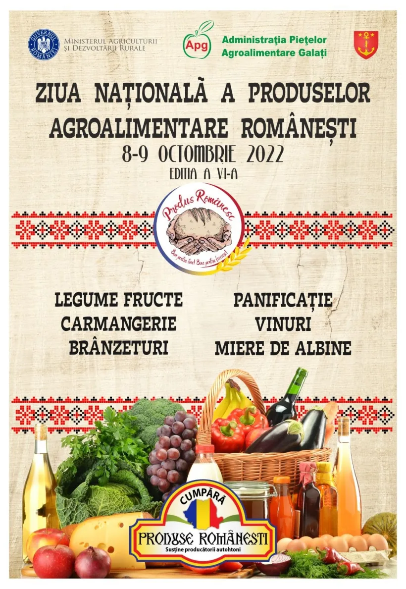Weekendul produselor agroalimentare românești, în Piața Centrală din Galați