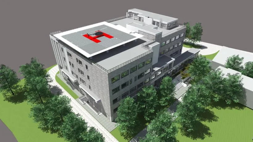 Spitalul municipal din Tecuci ”se înnoiește” cu o nouă clădire modernă, dotată și cu heliport