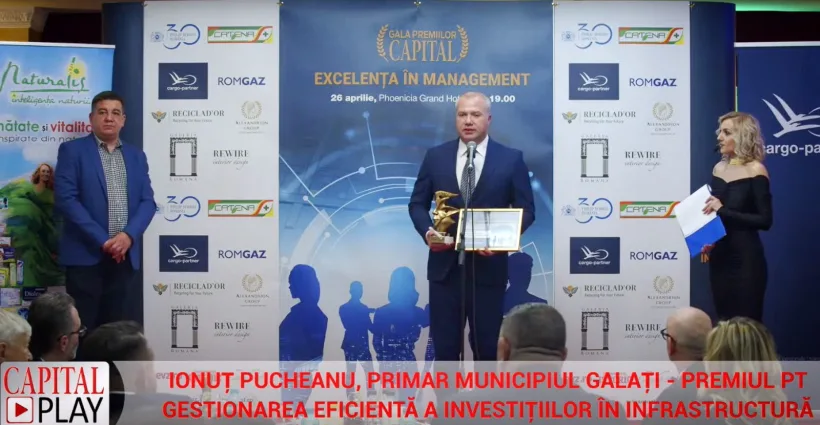 Gala Capital Excelența în Management: Primăria Galați, premiu la categoria cei mai buni administratori publici