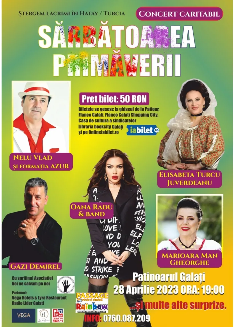 Concert caritabil la Galați pentru victimele cutremurului din Turcia