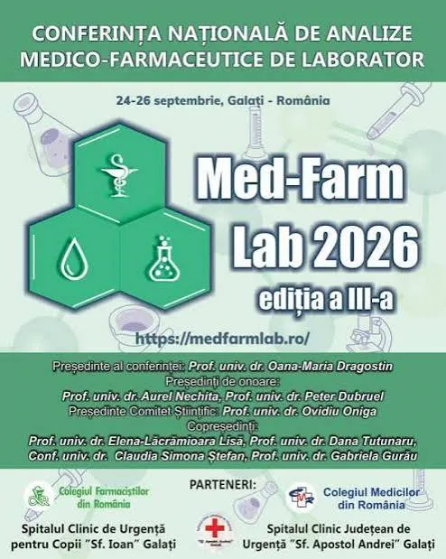 Conferința Națională de Analize Medico-Farmaceutice de Laborator – MEDFARM LAB 2026, ediția a III-a