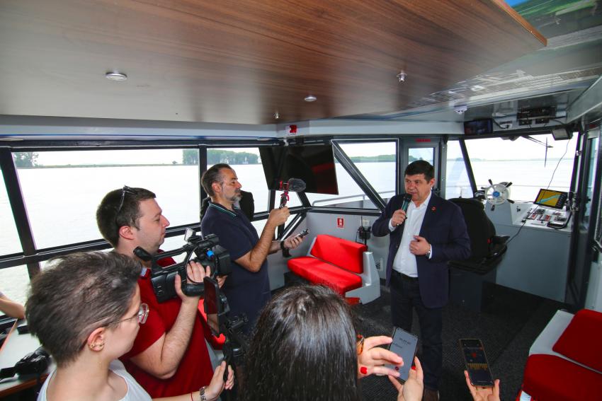 Unul dintre visurile gălățenilor s-a împlinit. Costel Fotea: Am lansat prima navă publică de pasageri pentru plimbări pe Dunăre
